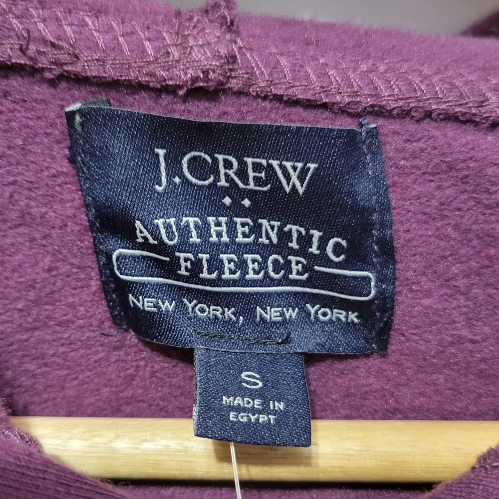 J. Crew Fleece purple vintage inspired kangaroo pocket pullover hoodie
